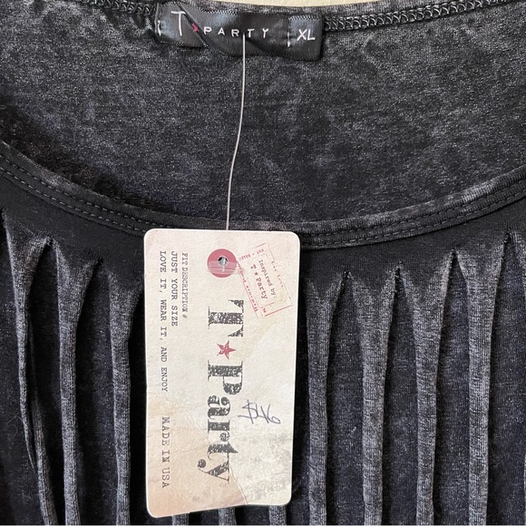 T Party Black Fringe Camisole - Picture 2 of 8